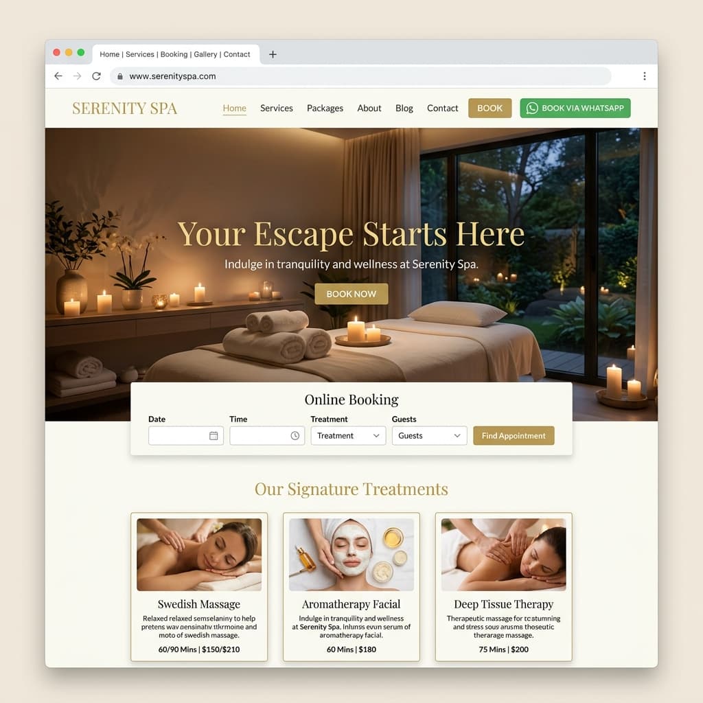 Luxury Spa Elegant Website Template
